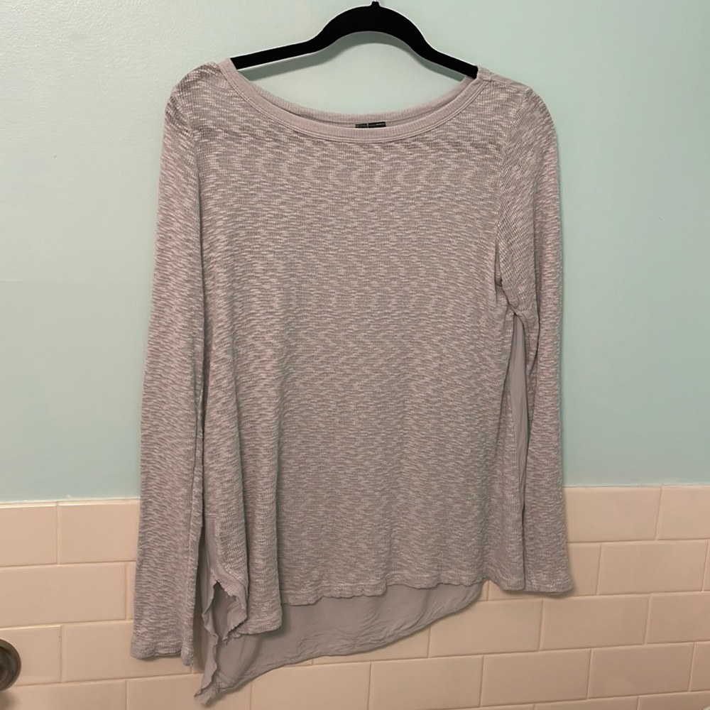 Grey Long Sleeve Anthropologie Shirt, XS